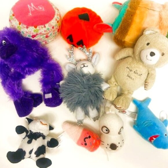 Baby Soft Toy Lot of 10 Pumpkin American Girl Yoda Teddy Fish Monkey Cow Dog etc - Picture 1 of 12